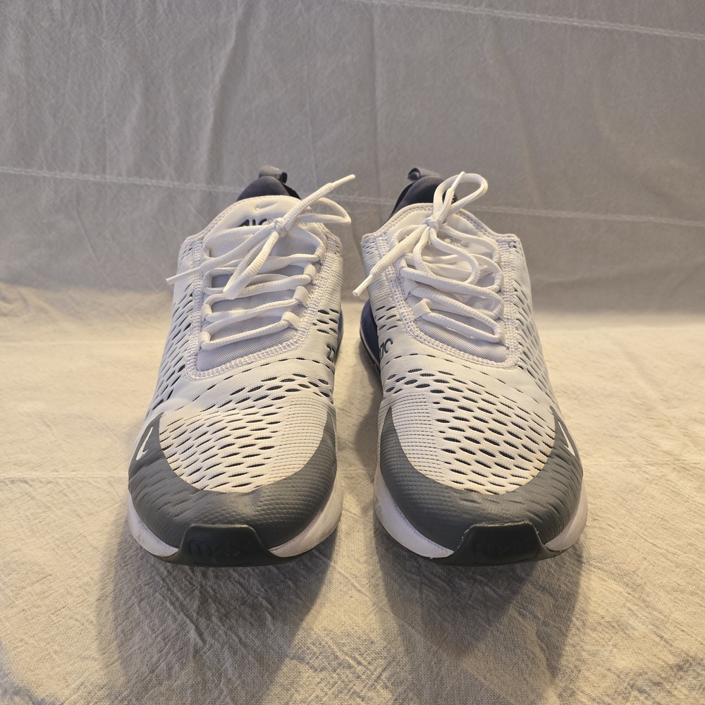 Nike White and Gray Mesh Athletic Shoes